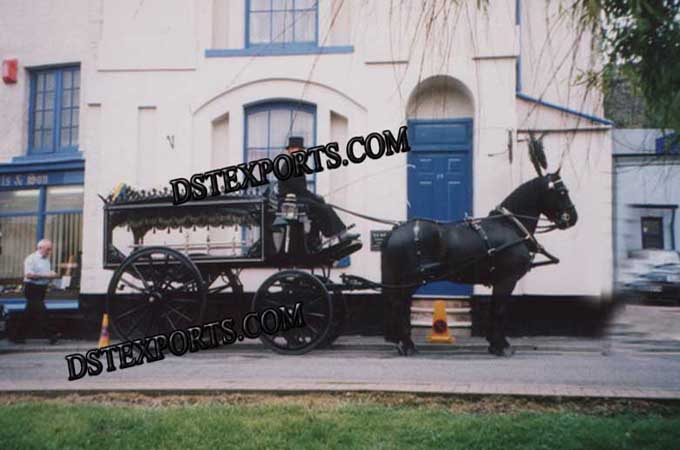 Black Funeral Horse Carriages