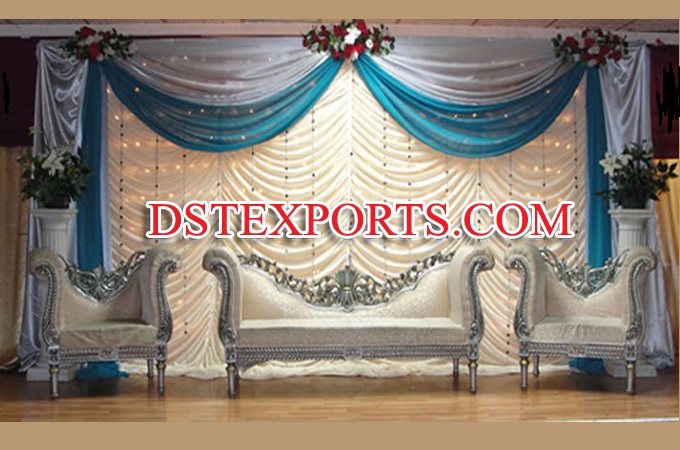 Asian Wedding Stylish Silver Furniture Set