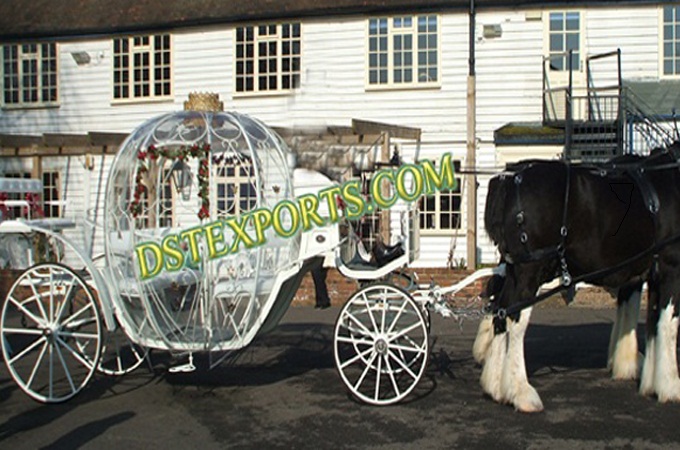 Wedding White Cinderella Horse Carriages