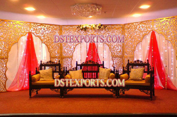 Muslim Wedding Stage With Antique Furniture