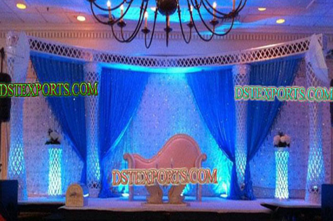 Latest Wedding Lighted Walima Stage Set