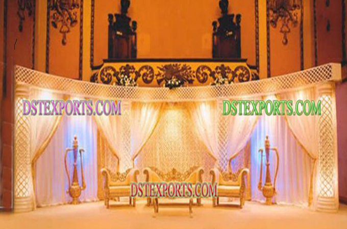 Desi Royal Wedding Night Lighting Stage Set