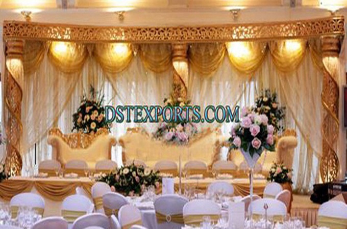 Royal Wedding Golden Crystal Stage Set