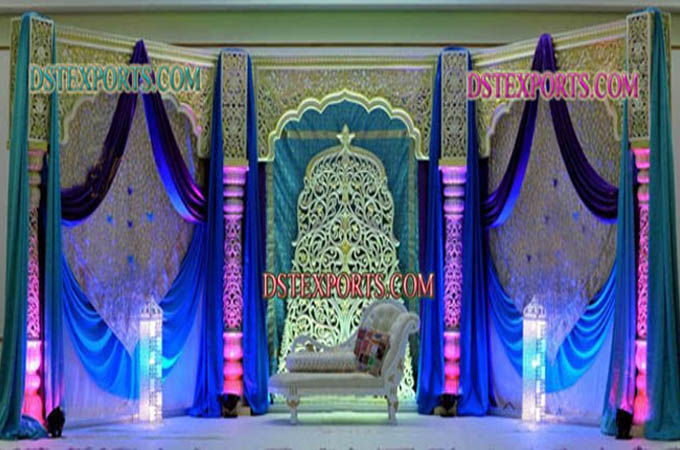 Muslim Wedding Fiber Carved Stage Set