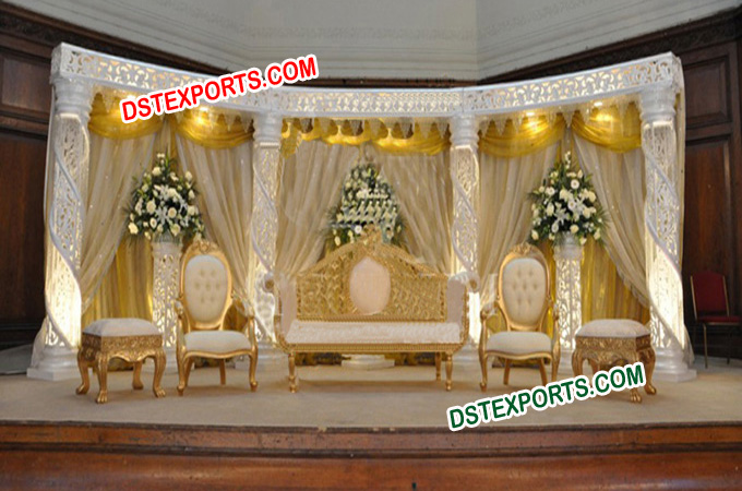 Beautiful Wedding Crystal Stage Decor