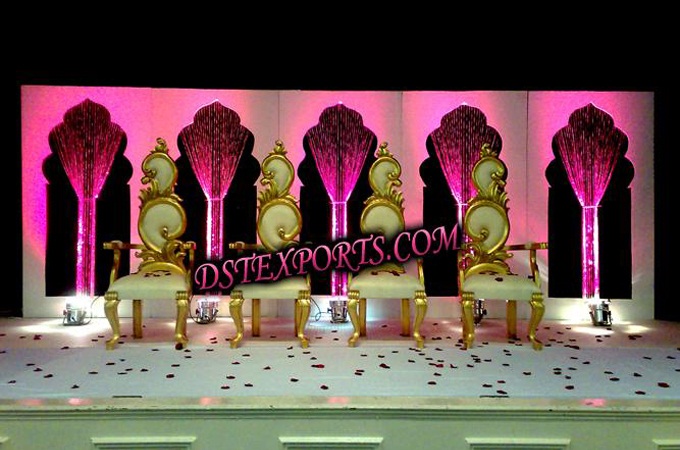 Wedding Stage With Beautiful Leaf Chair