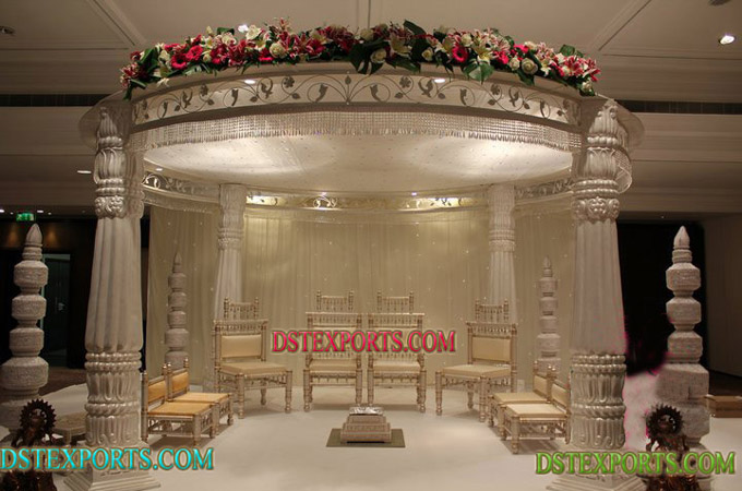 Wedding Fiber Roman Pillars Mandap Set
