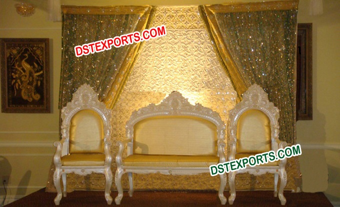 Asian Wedding Pearl Gold Sofa Set For Wedding