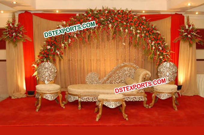 Asian Wedding New Walima Stage Furniture Set
