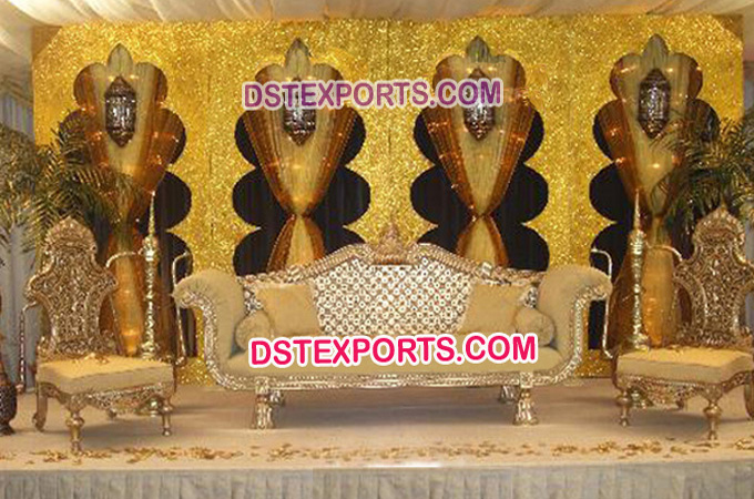 Latest Asian Wedding Gold Furnitures