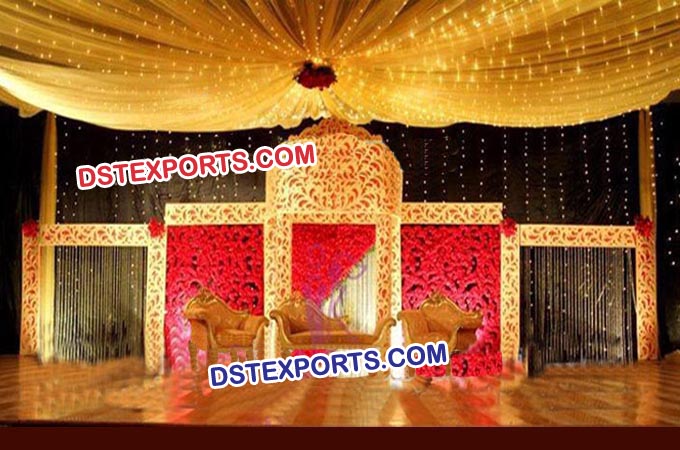 Wedding Stage Carved Backdrop Screen