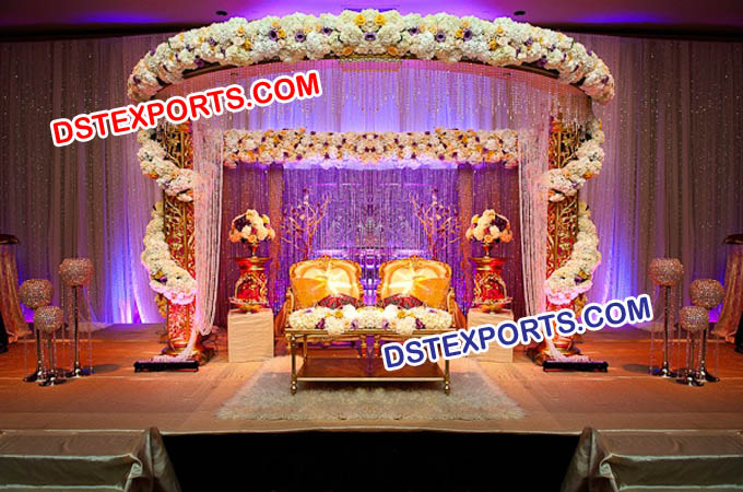 Wedding Mandap Crystal Decoration