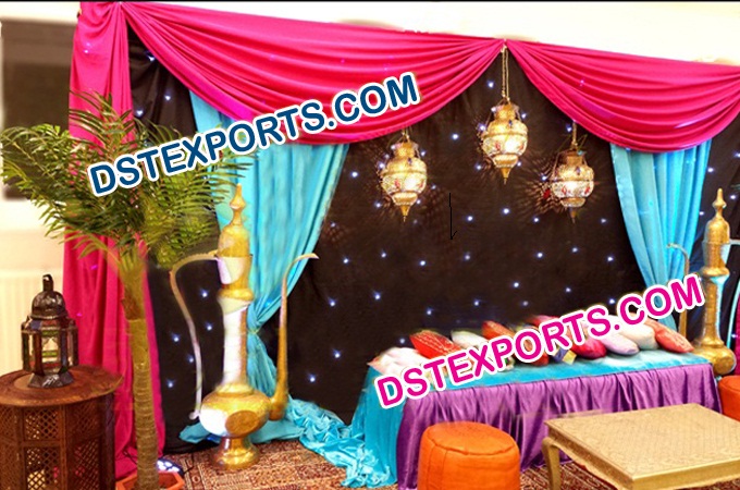 Royal Wedding Pakistani Mehndi Stage Decoration