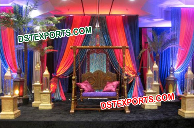 Indian Wedding Swing Stage Decoration