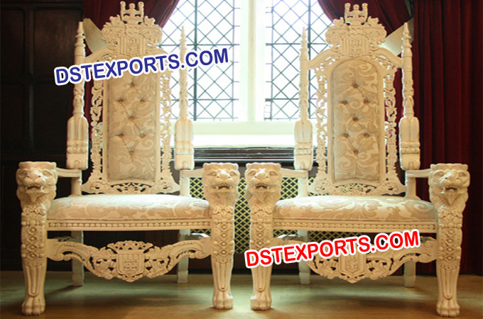 Wedding Lavish Bride Groom Lion Chairs