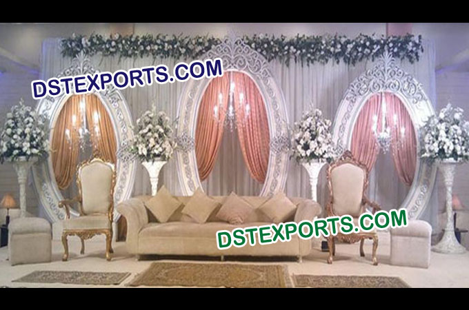 Wedding Stage with Oval Backdrop panels