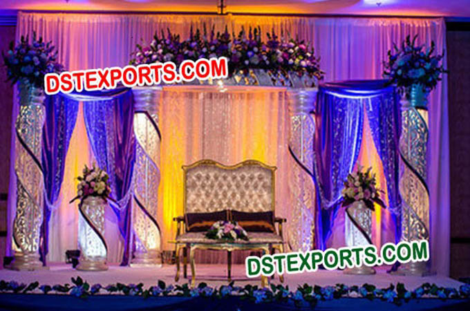 Elegent Wedding Decorated Crystal Stage