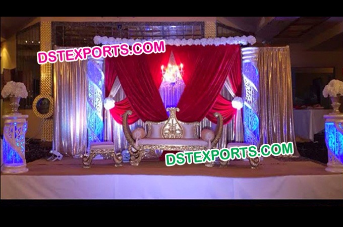 Wedding Stage With Maharaja Sofa Set