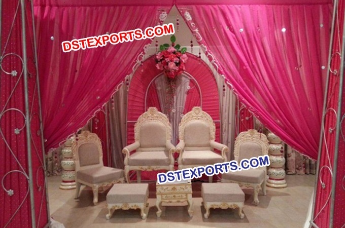 Gujrati Wedding Mandap Chair Set