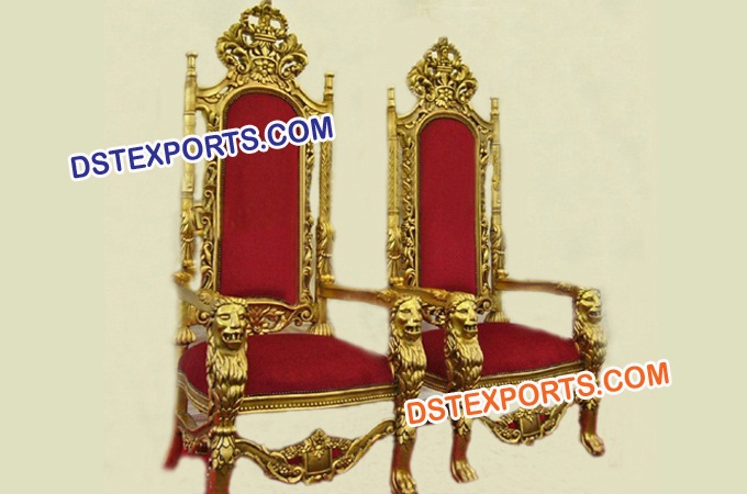 Golden Lion Crown Chair Set For Wedding