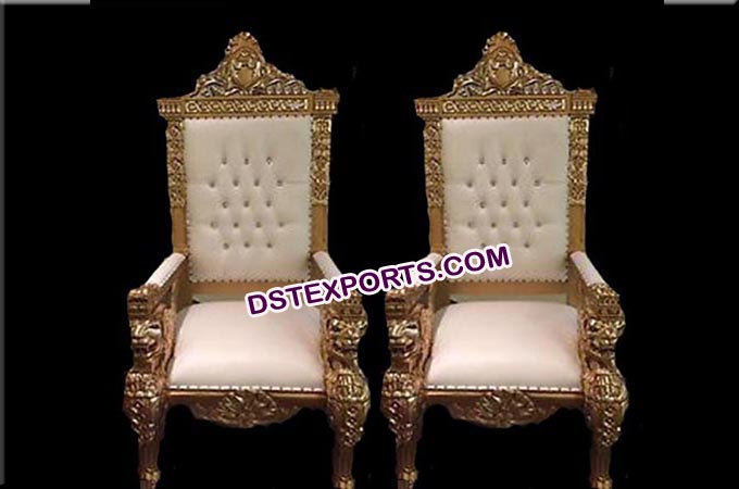 Royal look Wedding maharaja King & Queen chairs