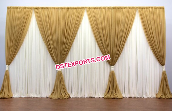 Fabric Draped Backdrop Curtains
