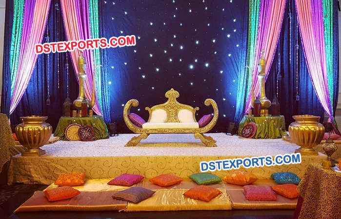Asian Wedding Night Mehndi Stage