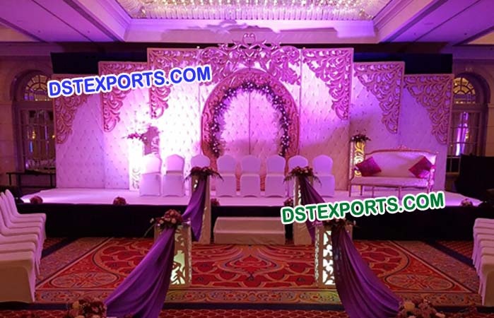 South Asian Wedding Leather Tufted Panels