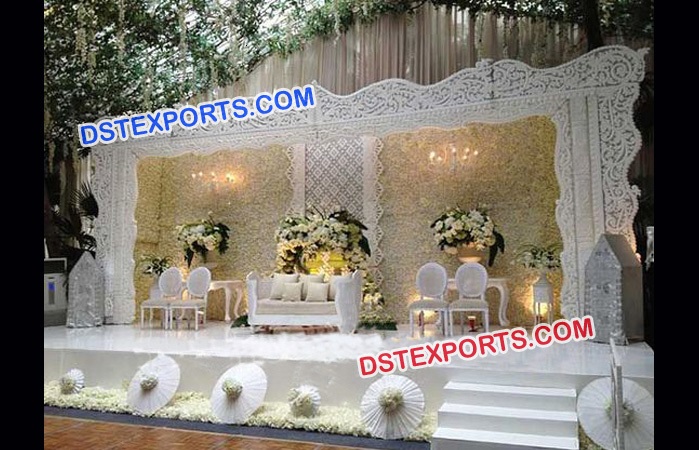 Grand Wedding Stage Backdrop Design