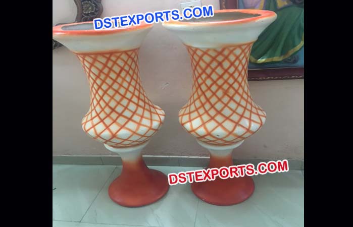 Wedding Fiber Decorated Pots