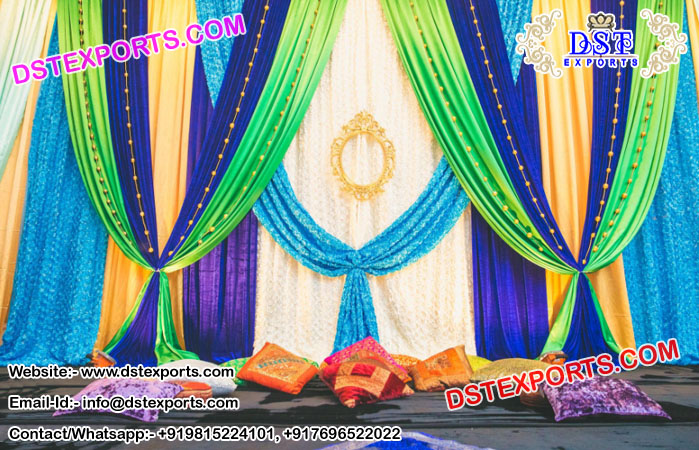 Best Backdrop Curtains For Mehandi Stage