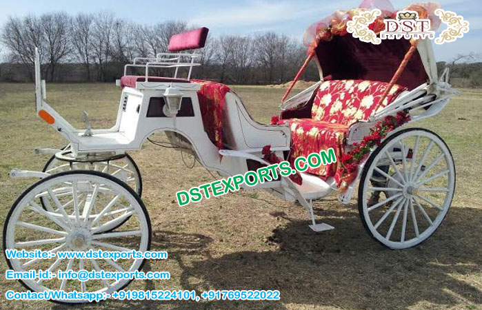 Stylish Wedding Victoria Horse Carriage