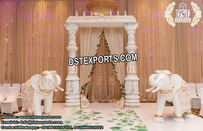 Wedding Welcome Gate with Elephant Statues