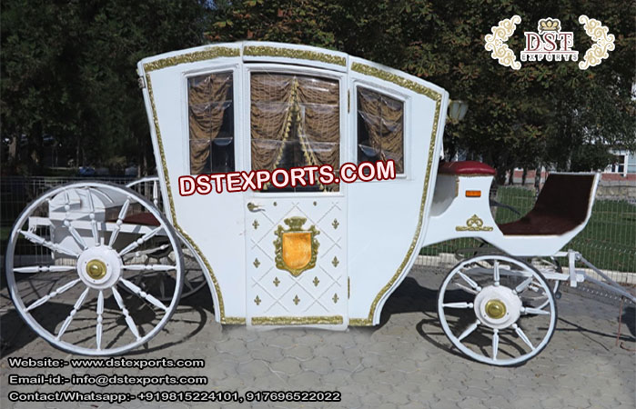 Vintage Wedding White Luxurious Carriage