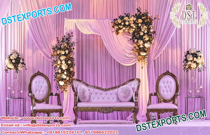Lavish French Style Wedding Sofa Set