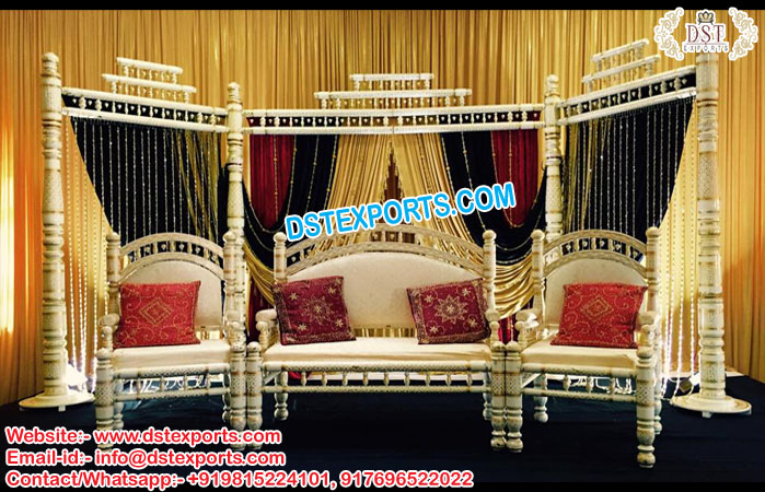 Latest Indian Wedding Sankheda Furniture Set