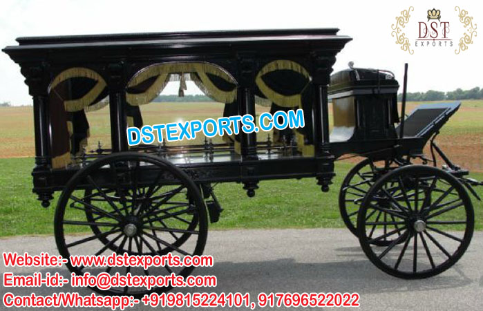 Victorian Style Funeral Horse Buggy/Hearse