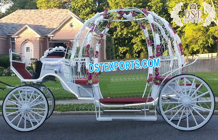 Exclusive White Cinderella Princess Carriage