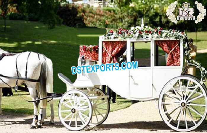 Royal Wedding Ceremony White Horse Carriage