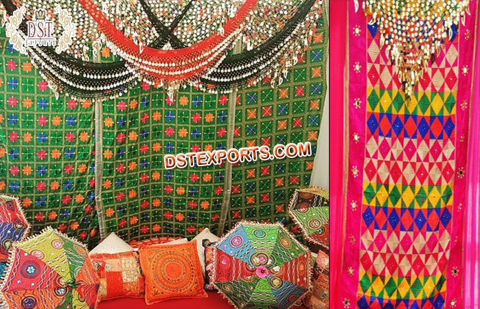 Phulkari Embroidery Backdrop For Wedding