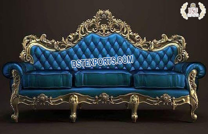 Royal Velvet Blue Wedding Sofa