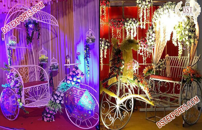 Wedding Photobooth Rickshaw Cycle For Couple Entry