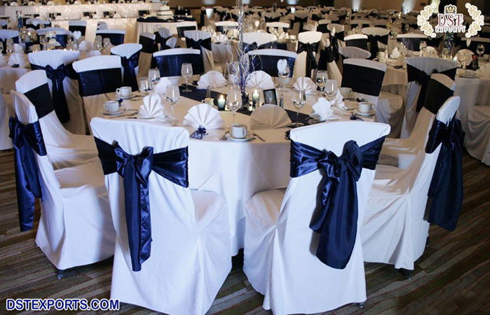 Fancy Wedding Banquet Chair Cover and Sashes