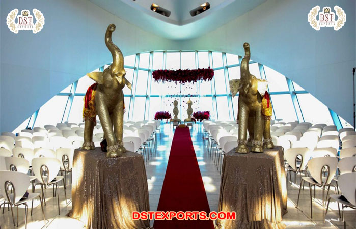 Royal Wedding Elephant Statues For Decoration