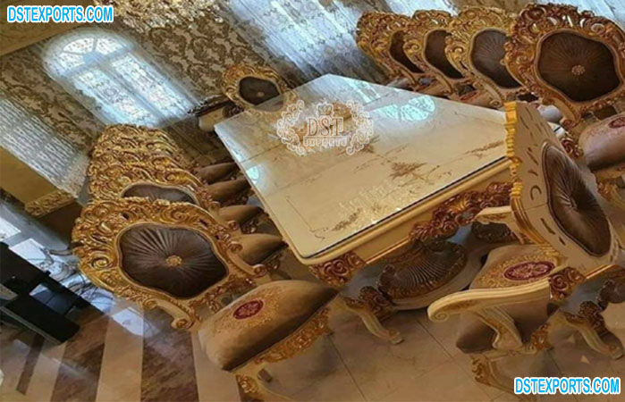 Traditional  Royal Palace Dining Table & Chairs