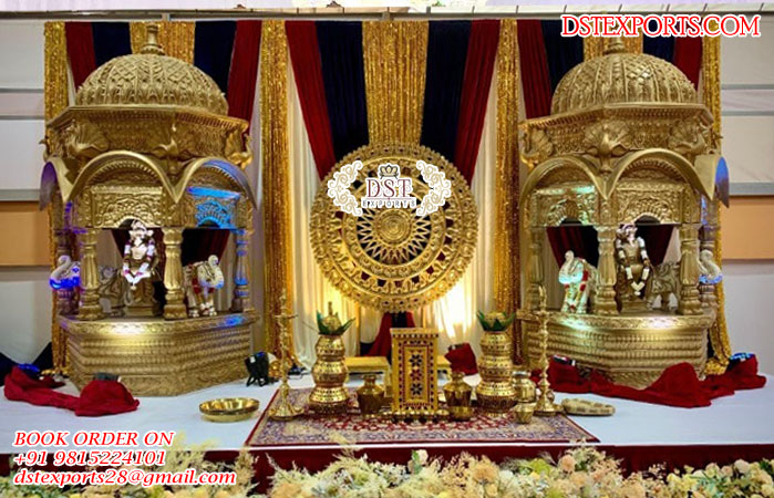 Sri Lankan Wedding Golden Temple Stage