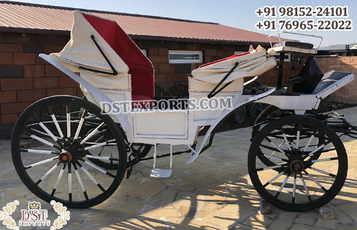 Stylish Double Hooded Vis-A-Vis Horse Carriage