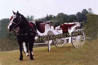 White Wedding Vis a Vis Carriages