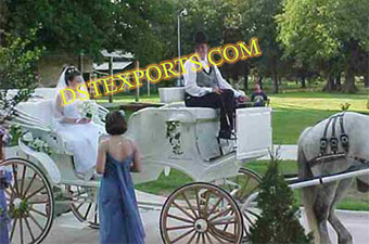 British New Wedding White Carriages