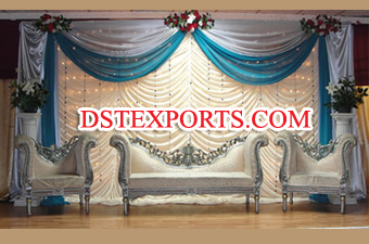 Asian Wedding Stylish Silver Furniture Set